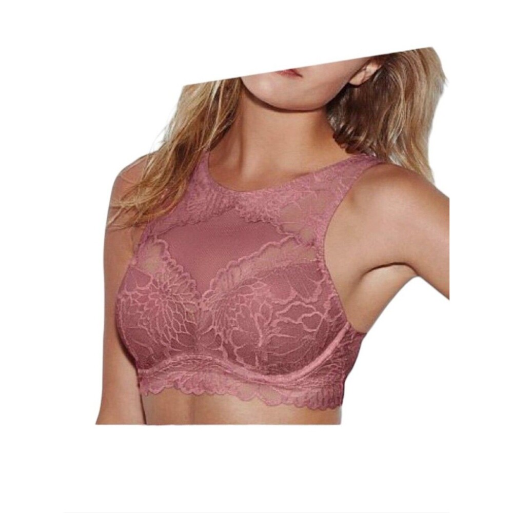 PINK Victoria's Secret Small Mauve Lace Bralette